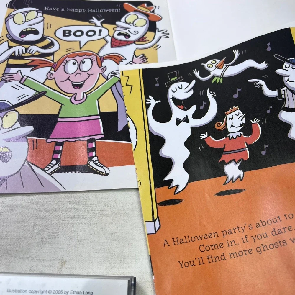 Scholastic The Spookiest Halloween Ever Book & Cassette Set 2006 Teddy Slater